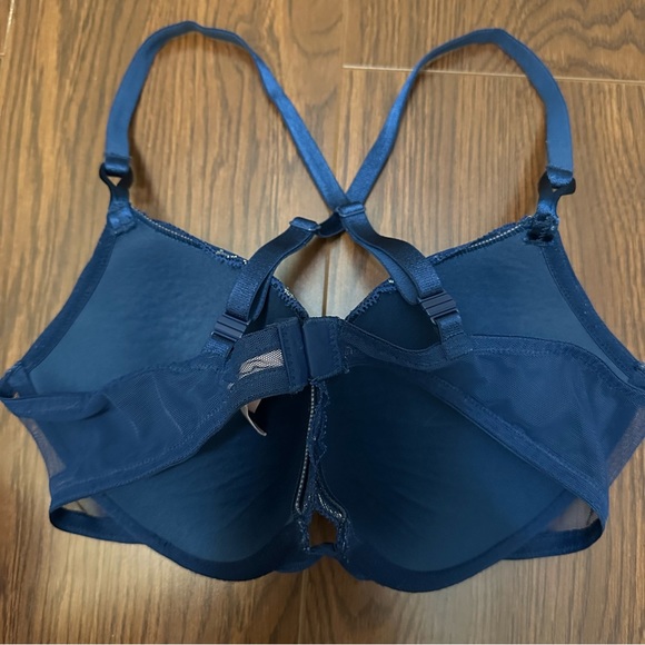 VS Victoria’s Secret Push Up Convertible Teal and Gold Lace Bra EUC 36C - Picture 5 of 6